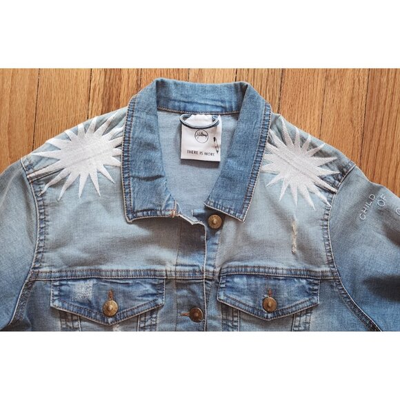 Hillsong There is More Denim Trucker Jacket Embrodered Lion Patch Medium - Picture 4 of 9